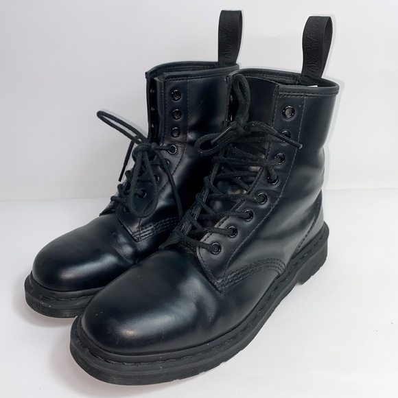Dr. Martens Shoes - Dr. Marten 1460 Mono Smooth Leather Lace Up Boots SZ 9 10